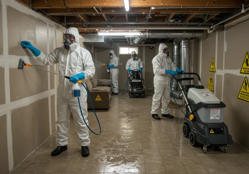 Basement Moisture Removal and Structural Drying process in Owen County, IN